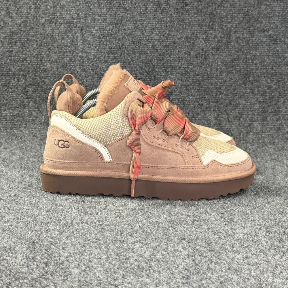UGG Lowmel Sneakers Women's 10 Brown Red‎ Suede Shearling Lace Winter Snow Boots